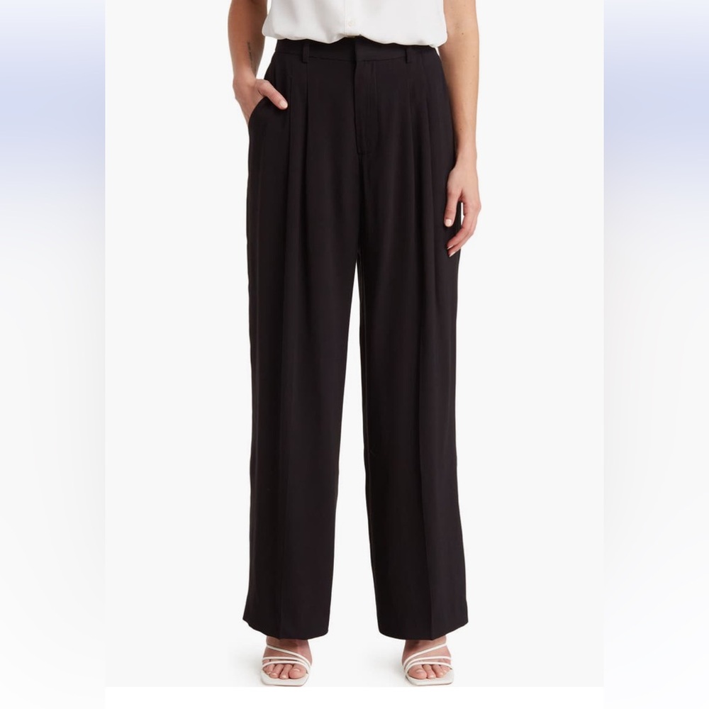WAYF black wide leg trouser pants size Large